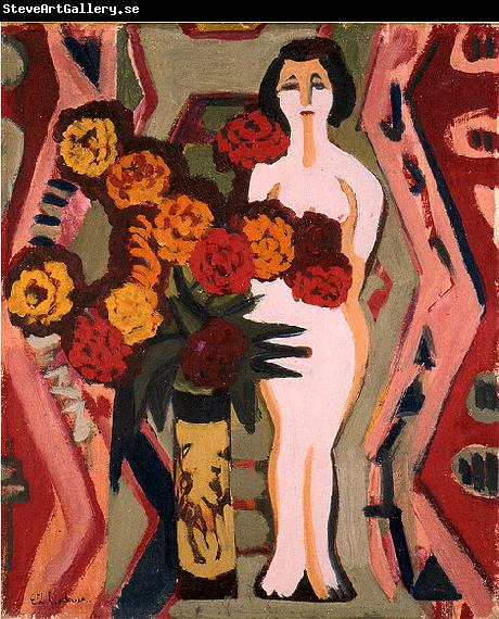 Ernst Ludwig Kirchner Still life with sculpture